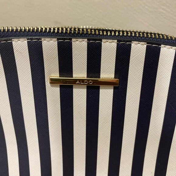 Aldo Striped Navy and Brown Crossbody Bag - Picture 2 of 7